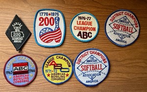 lot 30 image: Vintage Sports Patches Bowling & Softball