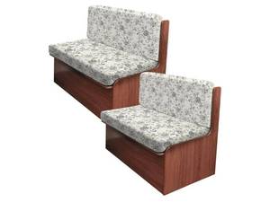 lot 57252 image: Leather Look RV Dinette Cushion Covers (Beige Leaves, 2 Sets) - Retail $25