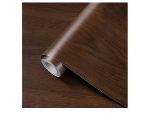 lot 57287 image: Wood Grain Contact Paper Self Adhesive 17.7 x 236 - Peel and Stick Wallpaper for Countertop Kitchen Cabinet - Counter Top Waterproof Walnut Wooden Vinyl Wrap for Cabinets and Countertops - Retail $7