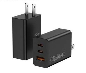 lot 57323 image: 2Pack 65W USB C Charger Block, 3Port Fast Charging Adapter, Type C Fast Charging Blocks Cube PD USB-C Wall PlugQC3.0 USB A Charger Brick for MacBook ProAir,iPad,iPhone 1716,SamsungS26S25&More-Black - Retail $25