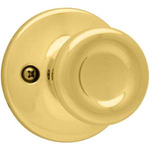 lot 57327 image: Kwikset 488T-3V1 Tylo Knob Half Dummy in Bright Brass - Retail $21