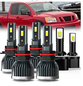 lot 57332 image: For 2004-2015 Nissan Titan light Bulbs, 9005 High Beam 9006 Low Beam 880 Fog Light Combo, 6PCS - Retail $35