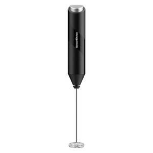 lot 57342 image: Powerful Milk Frother for Coffee, Fast Handheld Drink Mixer with Stainless Steel Whisk, Battery Operated Hand Frother Stirrer Wand-Black (bend but still work) - Retail $7