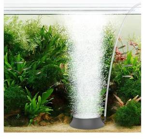 lot 57354 image: Aquarium Air Stone, Fish Tank Bubbler Aerator with Stainless Steel Base, Oxygen Diffuser for Nano Air Pumps Hydroponics Small Ponds and Fish Tanks - Retail $15