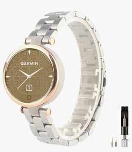 lot 57362 image: Metal Band Compatible for Garmin Lily 12 Active Bands for Women, Lightweight, Slim Luxury Stainless Steel Replacement Strap Bracelet Elegant Dressy Adjustable Wristband for Lily 122 Active - Retail $15