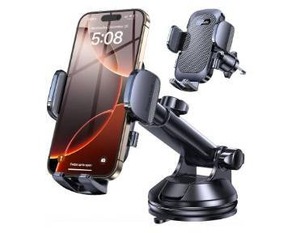 lot 57367 image: Phone Holders for Your Car Phone Holder Mount Cell Phone Mount for Car Accessories for Women Men WindshieldVentDash Truck Stand Desk Mount Clamp Holder for iPhone Samsung Camera - Retail $8