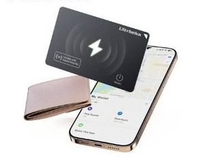 lot 57368 image: Ultra-Thin Wallet Tracker Card, Rechargeable 0.094in IP68 Waterproof Bluetooth Tracker for Wallets, Passport, Work with Apple Find My, Card Locator Apple MFi Certified iOS Only - Retail $15