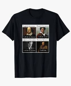 lot 57378 image: Literature Meme T-Shirt English Teacher Student Humor (L) - Retail $12