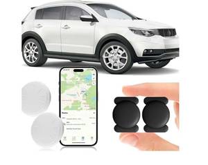 lot 57414 image: GPS Tracker for Vehicles, 2PCS Real Time GPS Tracker, Car Tracker Work with Find My (iOS Only), MINI Magnetic Car Tracker Device Hidden, No Monthly Fee, Waterproof Vehicle Tracker - Retail $25