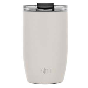 lot 57439 image: Simple Modern Stainless Steel Vacuum Insulated Voyager Tumbler with Flip Lid and Straws  12 fl oz - Retail $23