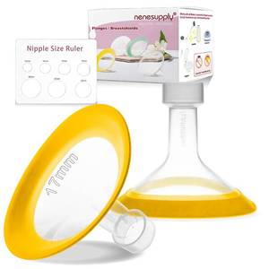 lot 57455 image: 17mm Oval Flanges Compatible with Medela Breast Pump Parts Replace 17mm Medela Flange Accessories. Work with Pump in Style Parts Symphony Parts Swing Maxi Harmony and Personalfit Flex - Retail $15