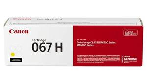 lot 57503 image: Canon Genuine 067 Yellow Toner Cartridge High Capacity Compatible with LBP633Cdw, LBP632Cdw, MF652Cdw, MF653Cdw, MF654Cdw, MF656Cdw - Retail $120
