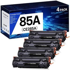 lot 57514 image: 85A Toner Cartridge Compatible for HP 85A CE285A to Use with HP LaserJet Pro P1102W 1102W M1212 M1212NF MFP P1109W M1210 M1217NFW Printer (4 Pack, Black). One opened  - Retail $40