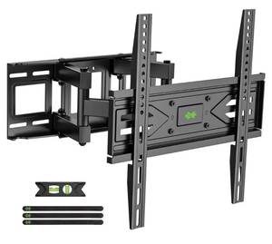 lot 57519 image: USX MOUNT Full Motion TV Wall Mount for Most 32-70 inch TVs up to 99 lbs, Wall Mount Bracket with Dual Articulating Arms, Swivel, Tilt, Max VESA 400x400mm, TV Mount Fits 1216 Wood Studs - Retail $42