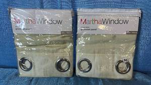 lot 2002 image: Martha Window Sunset Sheer Grommet Panel 50x63 Qty 2 Panels Color Hay.