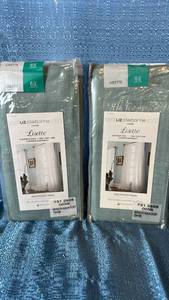 lot 2007 image: Liz Claiborne Lisette Rod Pocket Panel 60x63 Qty 2 Panels Color Aqua Dust.