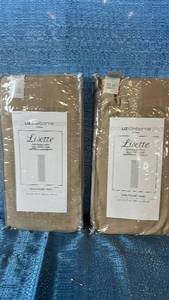 lot 2013 image: Liz Claiborne Lisette Rod Pocket Panel 60x72 Qty 2 Panels Color Linen.