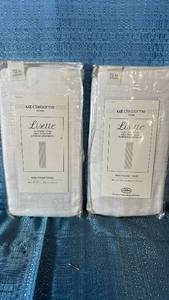 lot 2014 image: Liz Claiborne Lisette Rod Pocket Panel 60x72 Qty 2 Panels Color Cool White.