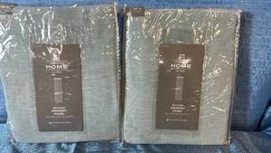 lot 2019 image: JCPenny Home Bayview Grommet Panel 50x95 Qty 2 Panels Color Seamist.