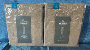 lot 2022 image: JCPenney Home Bayview Rod Pocket Panel50x95  Qty 2 Panels Color Linen.