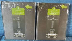 lot 2023 image: Royal Velvet Plaza Rod Pocket Back Tab Panel 50x95 Qty 2 Panels Color Smokey Taupe.