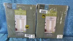 lot 2026 image: JCPenney Home Jenner Rod Pocket Back Tab Panel 40x45 Qty 2 Panels Color Tennessee Sage.