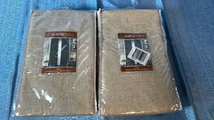 lot 2056 image: Elrene Colton Grommet Panel 52x84 Qty 2 Panels Color Taupe.