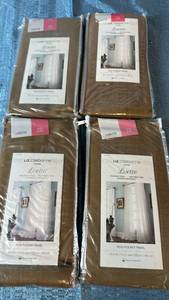 lot 2090 image: Liz Claiborne Lisette Rod Pocket Panel 60x72 Qty 4 Panels Color Fawn.