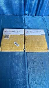 lot 3015 image: Martha Window Curtain Panels Rod Pocket, 50x95, Cornsilk