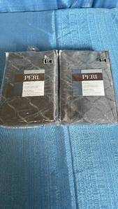 lot 3018 image: PERI Loire Charcoal Curtain Panels Set of 2, 30x84, Charcoal