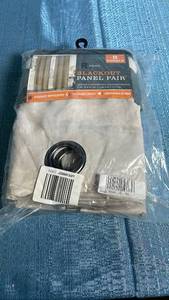 lot 3029 image: R-Home Blackout Panel Pair Curtains - Linen 76x84 Inch