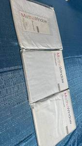lot 3036 image: Martha Stewart White Voile Rod Pocket Curtain Panels Set, 60x72, Pack Of 3