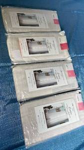 lot 3043 image: Liz Claiborne Lisette Rod Pocket Curtain Panels Set of 4, Ivory