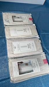 lot 3047 image: Liz Claiborne Lisette Rod Pocket Curtain Panels Set of 4, Ivory, 60x72