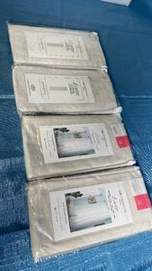 lot 3048 image: Liz Claiborne Lisette Rod Pocket Curtain Panels Set, Ivory, 60x72