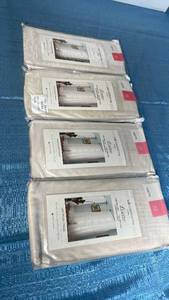 lot 3049 image: Liz Claiborne Lisette White Voile Curtain Panels Set of 4, Ivory, 60x72