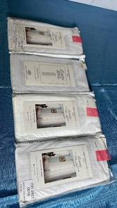 lot 3053 image: Liz Claiborne Lisette White Curtain Panels Rod Pocket, 4 Pack, Cool White, 60x72