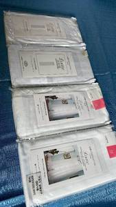 lot 3059 image: Liz Claiborne Lisette White Rod Pocket Curtain Panels Set, Cool White, 60x72