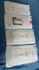 lot 3064 image: Liz Claiborne Lisette White Voile Rod Pocket Curtain Panels, Cool White, 60x72