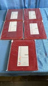 lot 3070 image: Martha Stewart Red Voile Rod Pocket Curtain Panels Set of 5, Marsala, 60x72