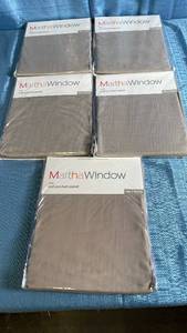 lot 3072 image: Martha Stewart Voile Rod Pocket Window Panel Curtains, 5 Pack, Sullivan Khaki, 60x72