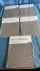 lot 3073 image: Martha Window Rod Pocket Curtain Panels Set, 5 Pack, Sullivan Khaki, 60x72