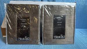 lot 8001 image: Studio JCP Home Open & Shut Grommet Curtain Panels Set