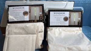 lot 8005 image: Windsor One Pinch Pleat Curtain Panels Set of 2