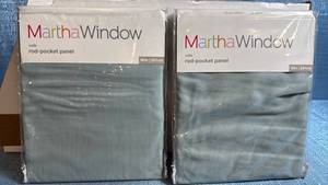 lot 8026 image: Martha Window Voile Rod Pocket Curtain Panels