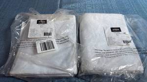 lot 8035 image: Eclipse Kendall Rod Pocket Curtain Panels Set of 2 in White