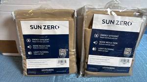 lot 8045 image: Sun Zero Lichtenberg Blackout Curtain Panels Set