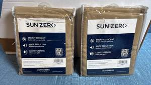 lot 8046 image: Sun Zero Lichtenberg Blackout Curtain Panels Set of 2