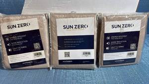 lot 8058 image: Sun Zero Energy Efficient Blackout Curtain Panels Set of 3