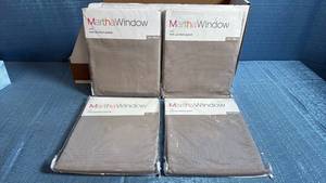 lot 8060 image: Martha Window Brand Voile Curtain Panels Set of 4